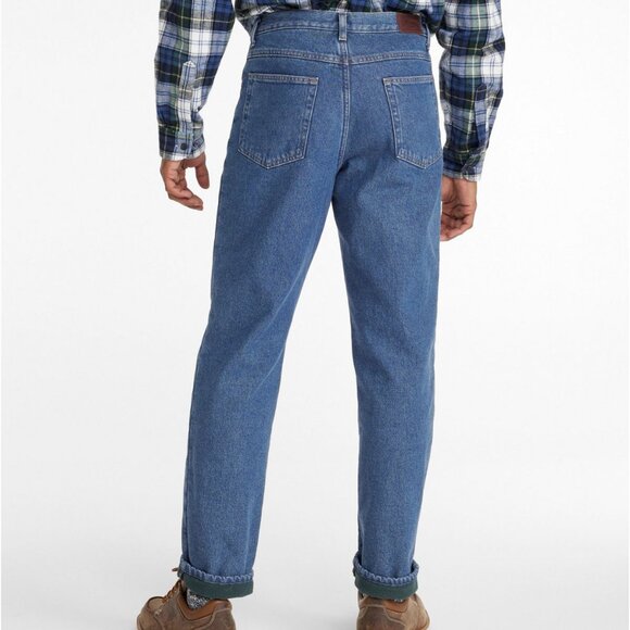 LL Bean Jeans Mens Size 34x32 Stonewashed Classic Fit Fleece Lined Dbl L (33X30) - Picture 11 of 11